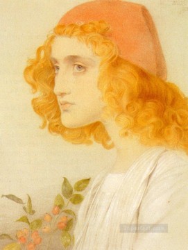  Victorian Works - The Red Cap Victorian painter Anthony Frederick Augustus Sandys